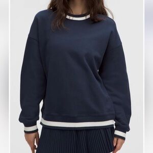 Lululemon Perfectly oversized ringer crew